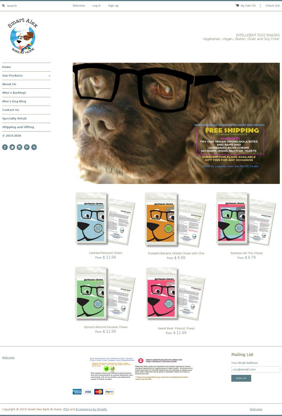 grainfreedogsnacks.com — Shopify storefront screenshot