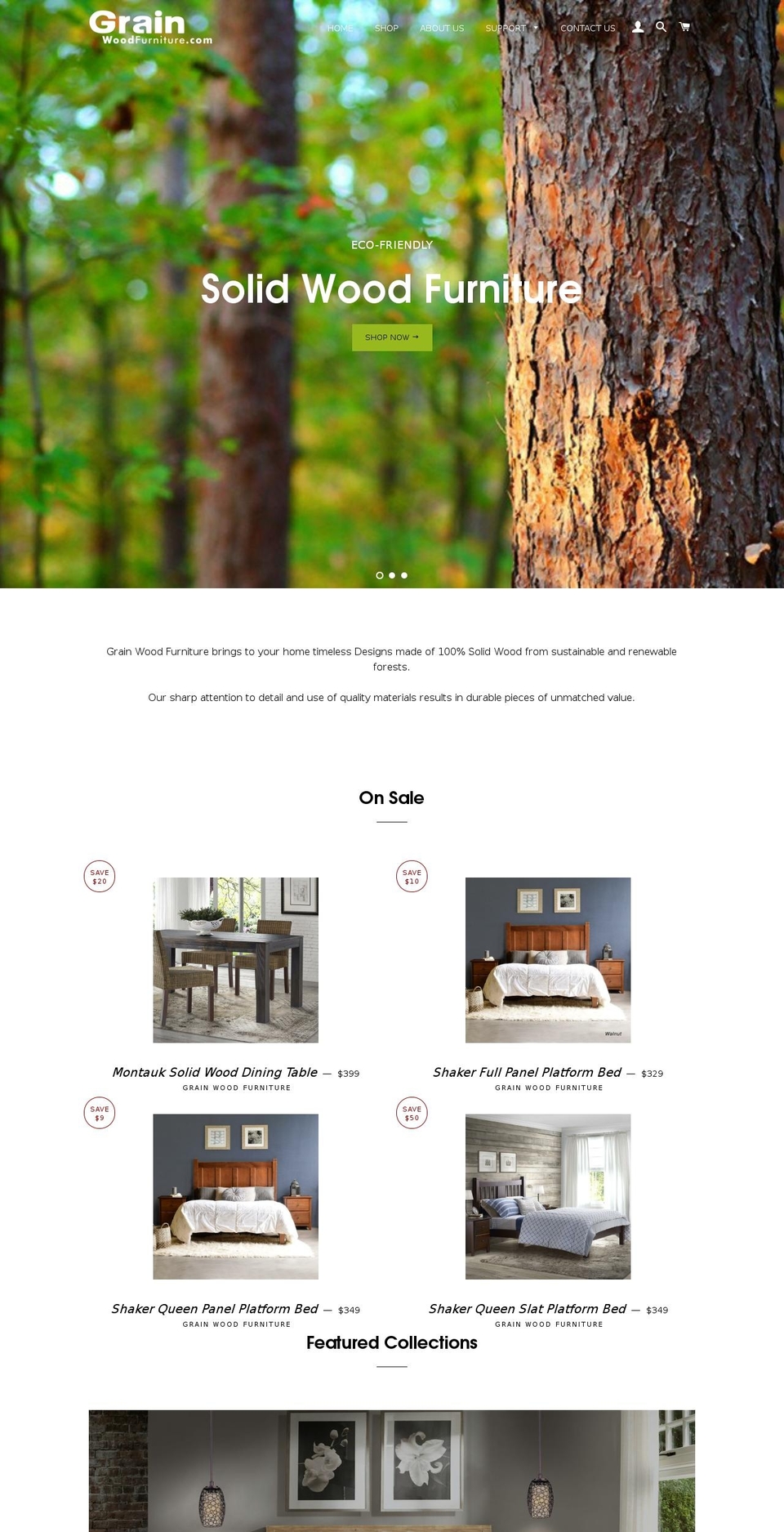 grainwoodfurniture.com shopify website screenshot