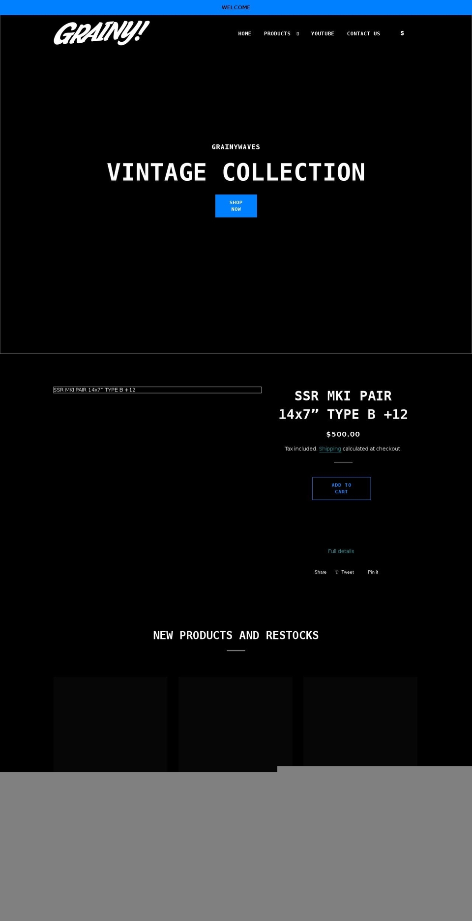 grainywaves.com shopify website screenshot