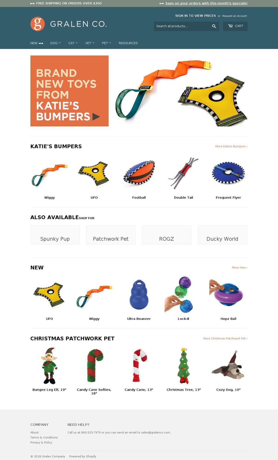 gralencompany.com — Shopify storefront screenshot