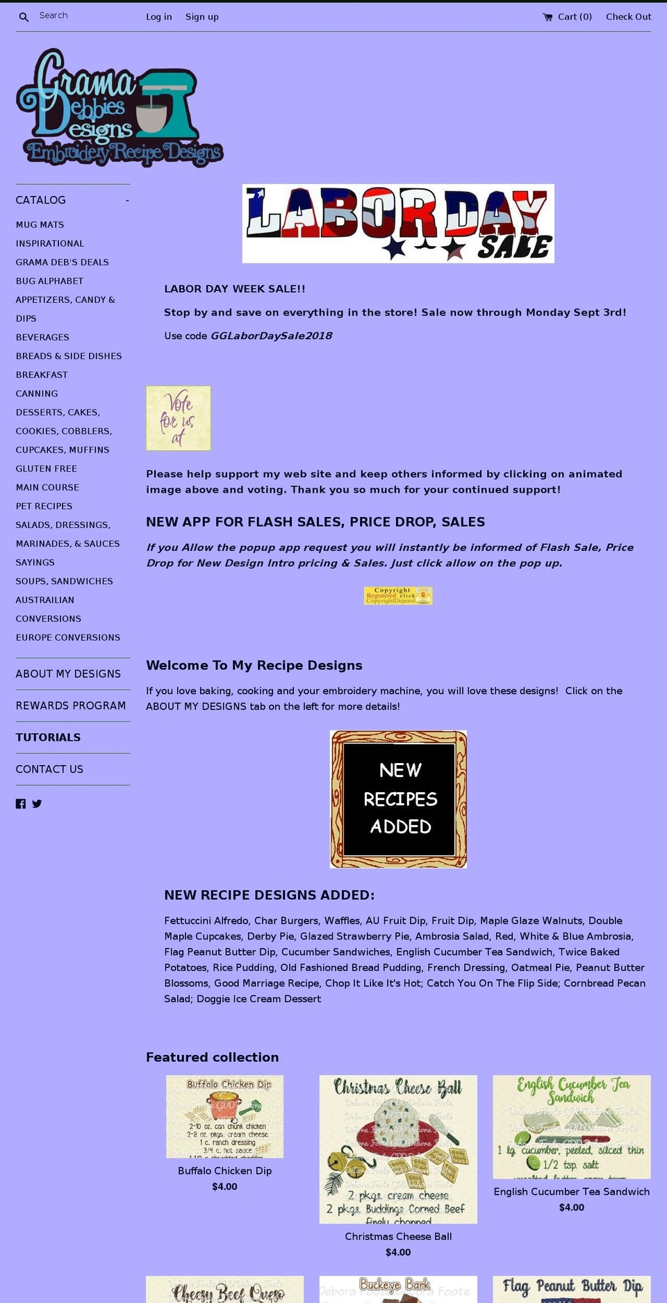 gramadebbiesdesigns.net shopify website screenshot