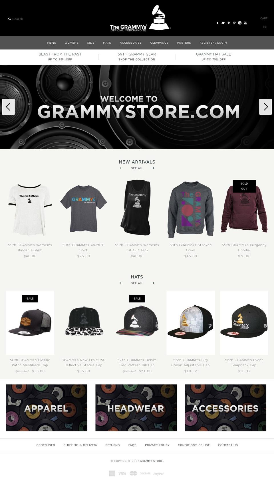 grammysgifts.com shopify website screenshot