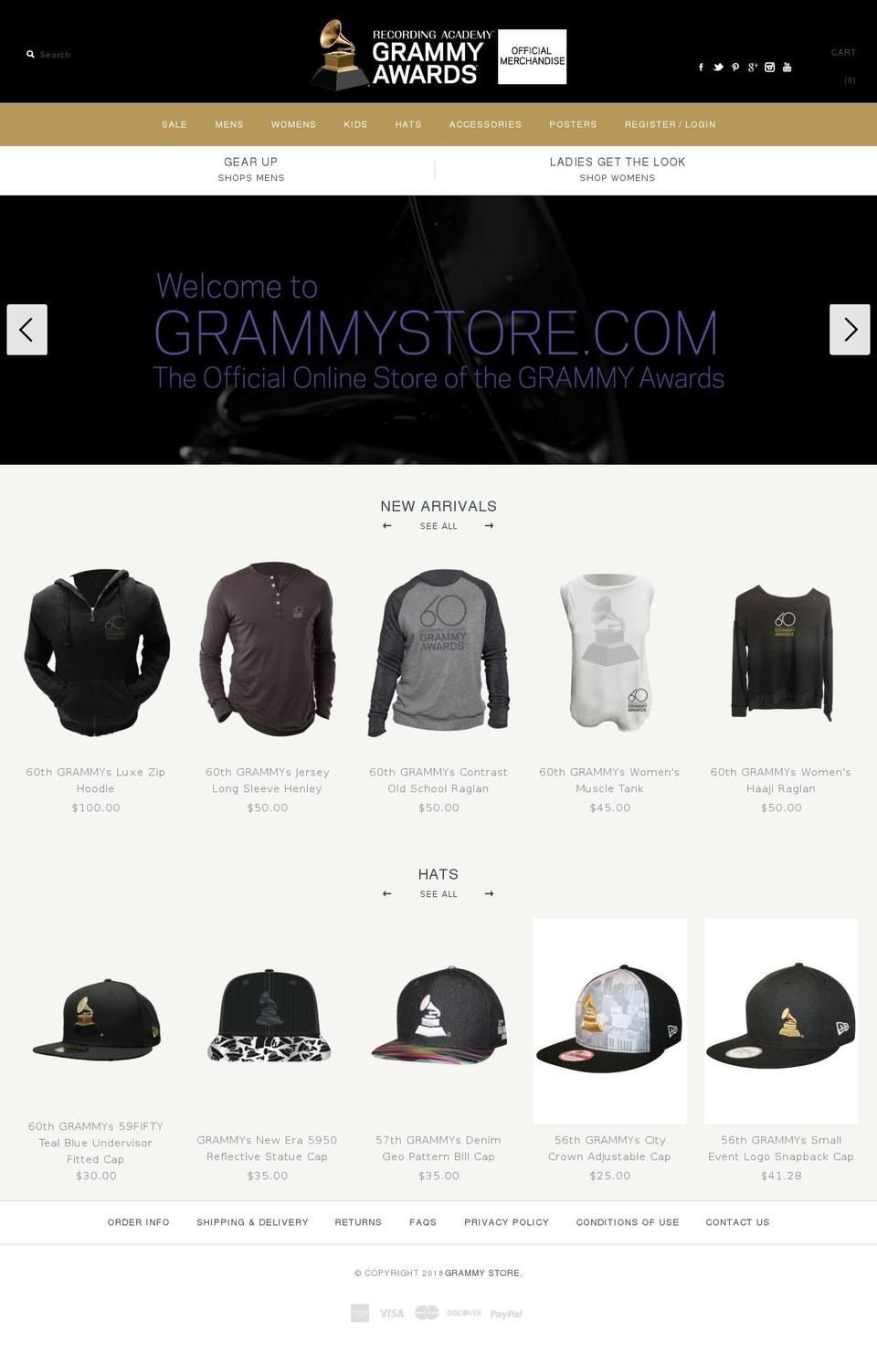 grammyshop.com — Shopify storefront screenshot