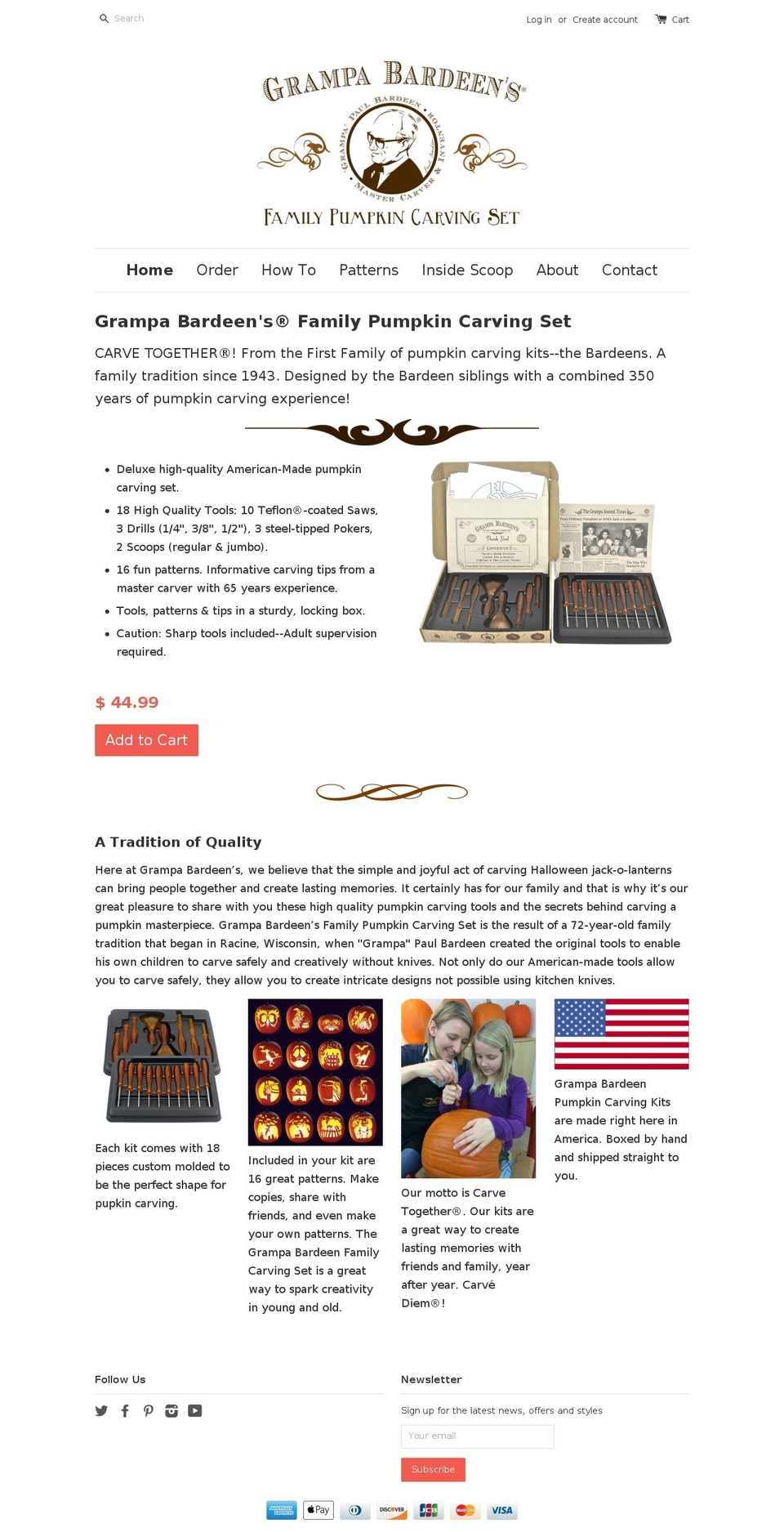 grampabardeen.com shopify website screenshot