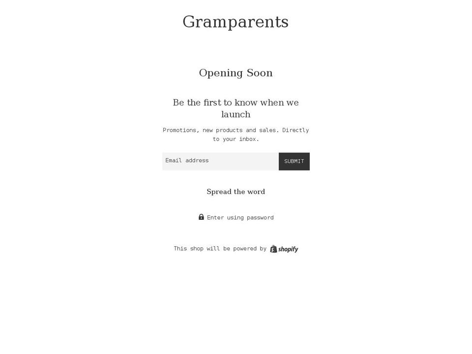 gramparents.co shopify website screenshot