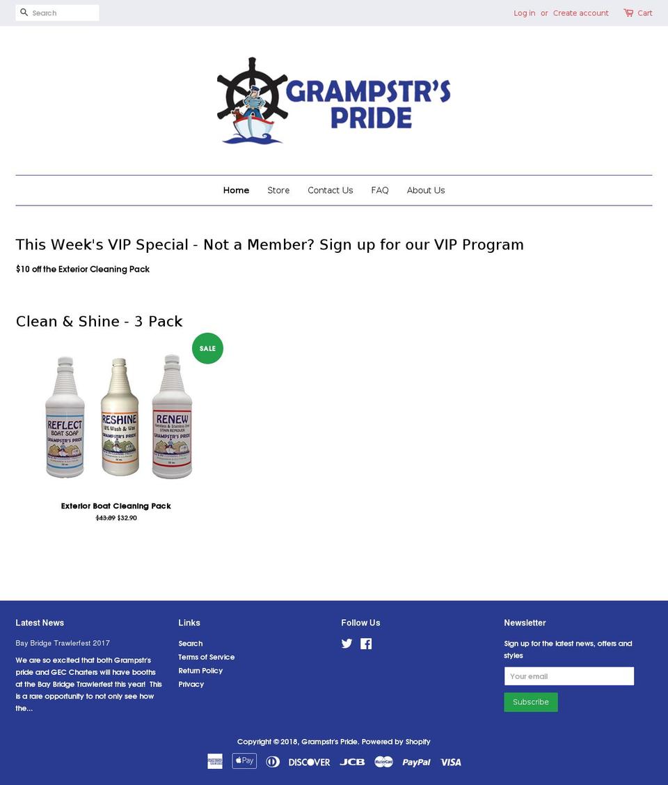 grampstrspride.org shopify website screenshot