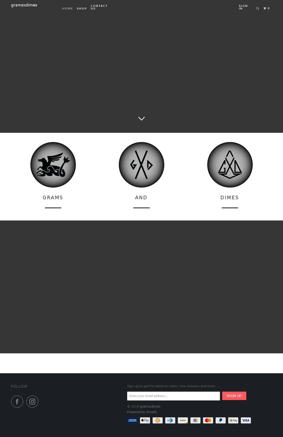 gramsanddimes.com — Shopify storefront screenshot