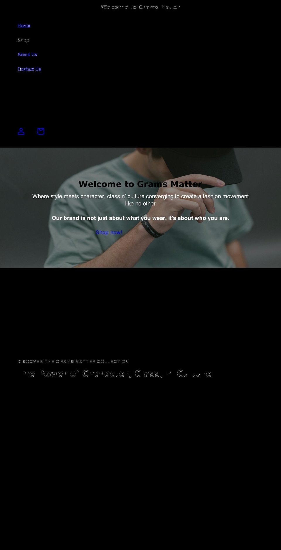 gramsmatter.org shopify website screenshot