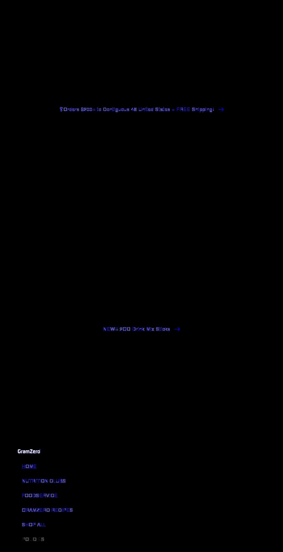 gramzero.com shopify website screenshot