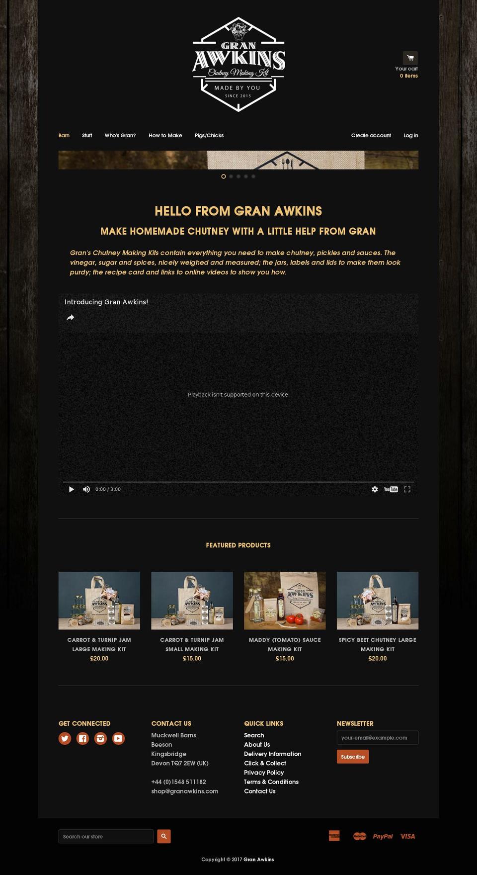 granawkins.com shopify website screenshot