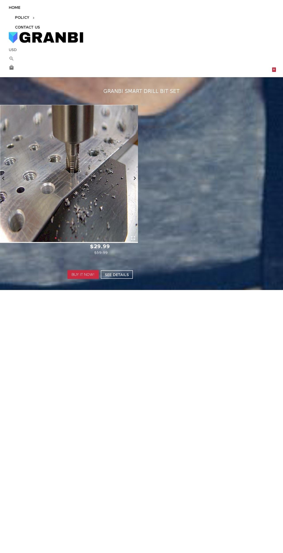 granbi.com — Shopify storefront screenshot