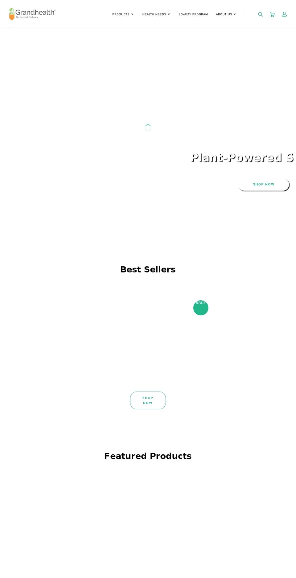 grand-health.com shopify website screenshot