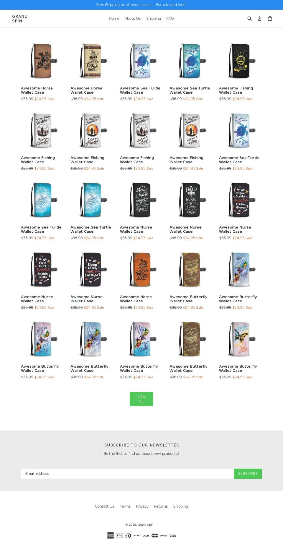 grand-spin.com — Shopify storefront screenshot