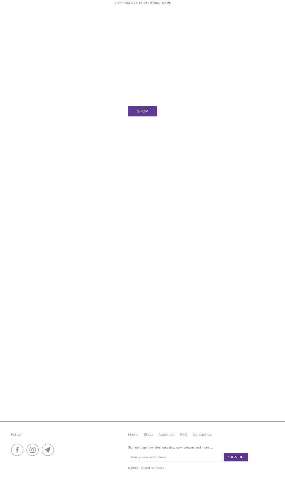 grandbaroness.com — Shopify storefront screenshot