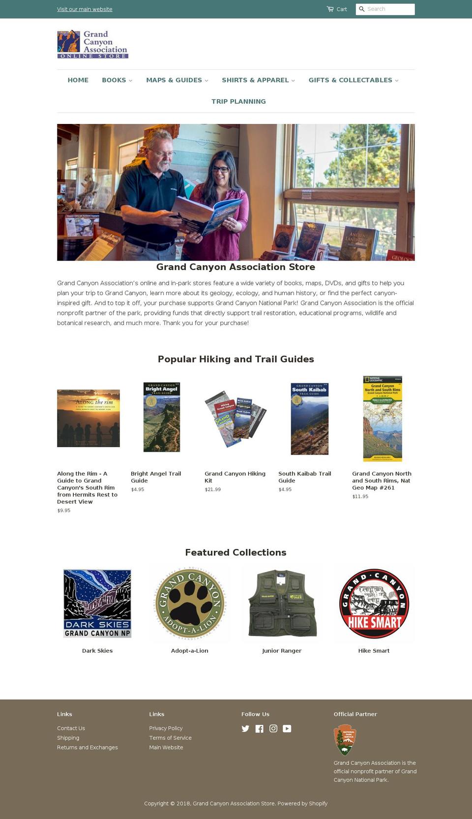 grandcanyonassociation.org shopify website screenshot