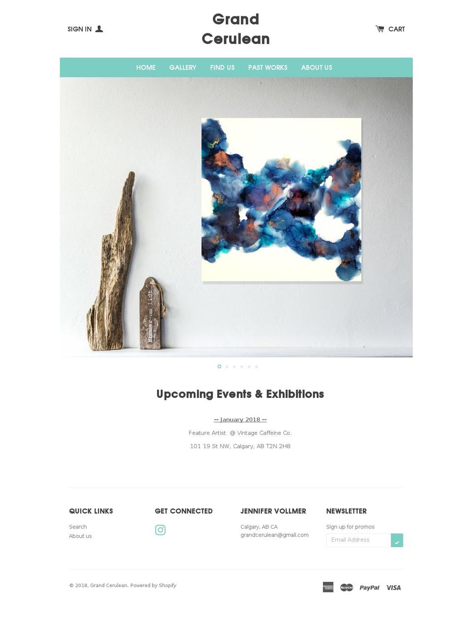 grandcerulean.com shopify website screenshot