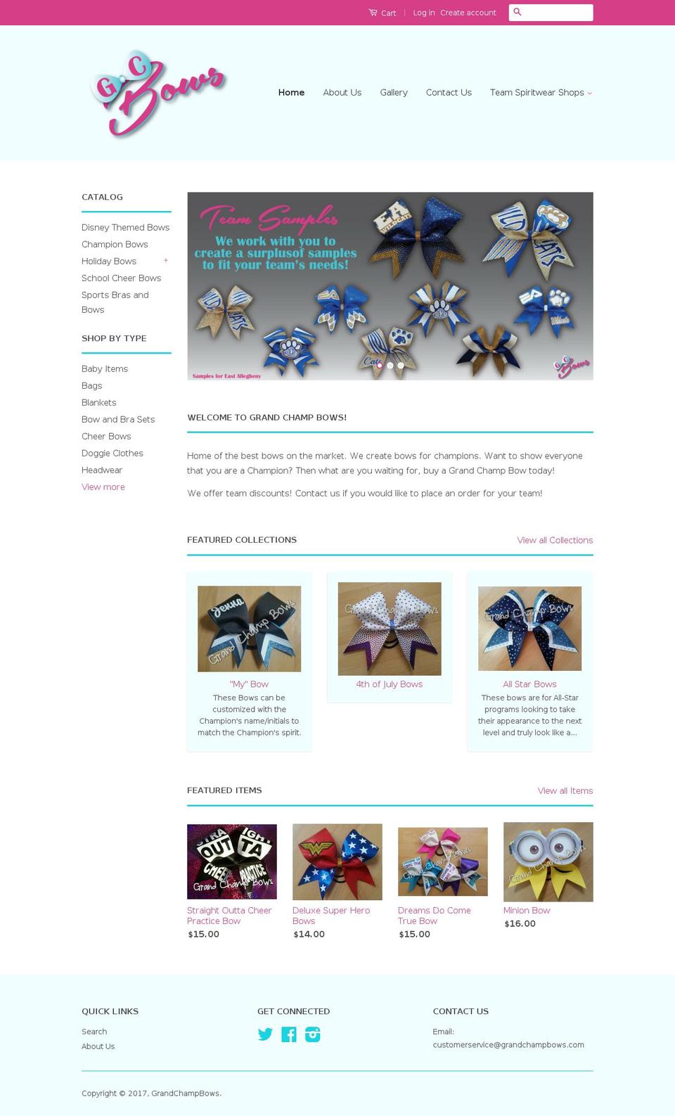grandchampbows.com shopify website screenshot