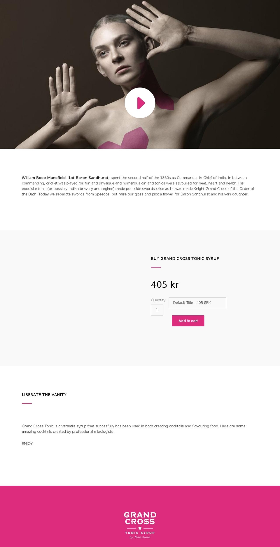 grandcrosstonic.com — Shopify storefront screenshot
