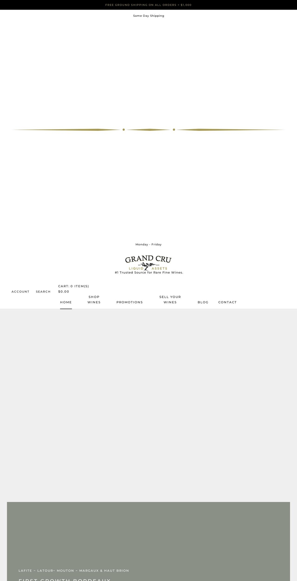 grandcruliquidassets.com shopify website screenshot