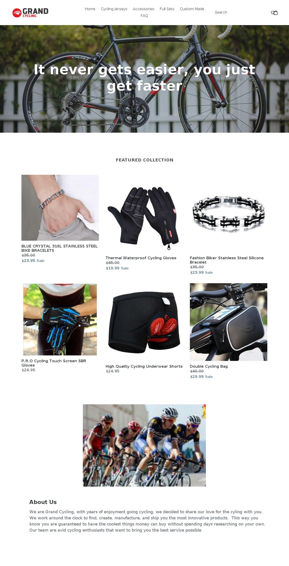 grandcycling.com — Shopify storefront screenshot