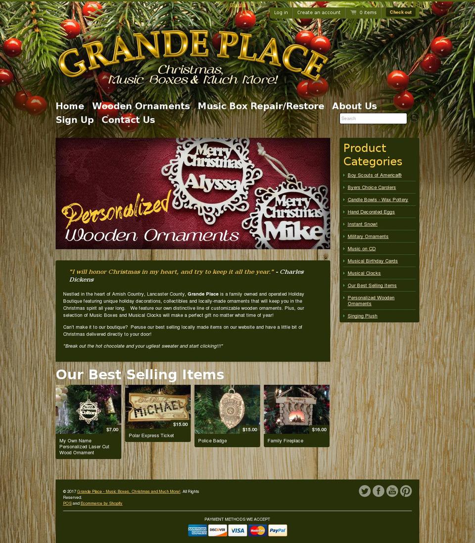 grandeplace.com shopify website screenshot