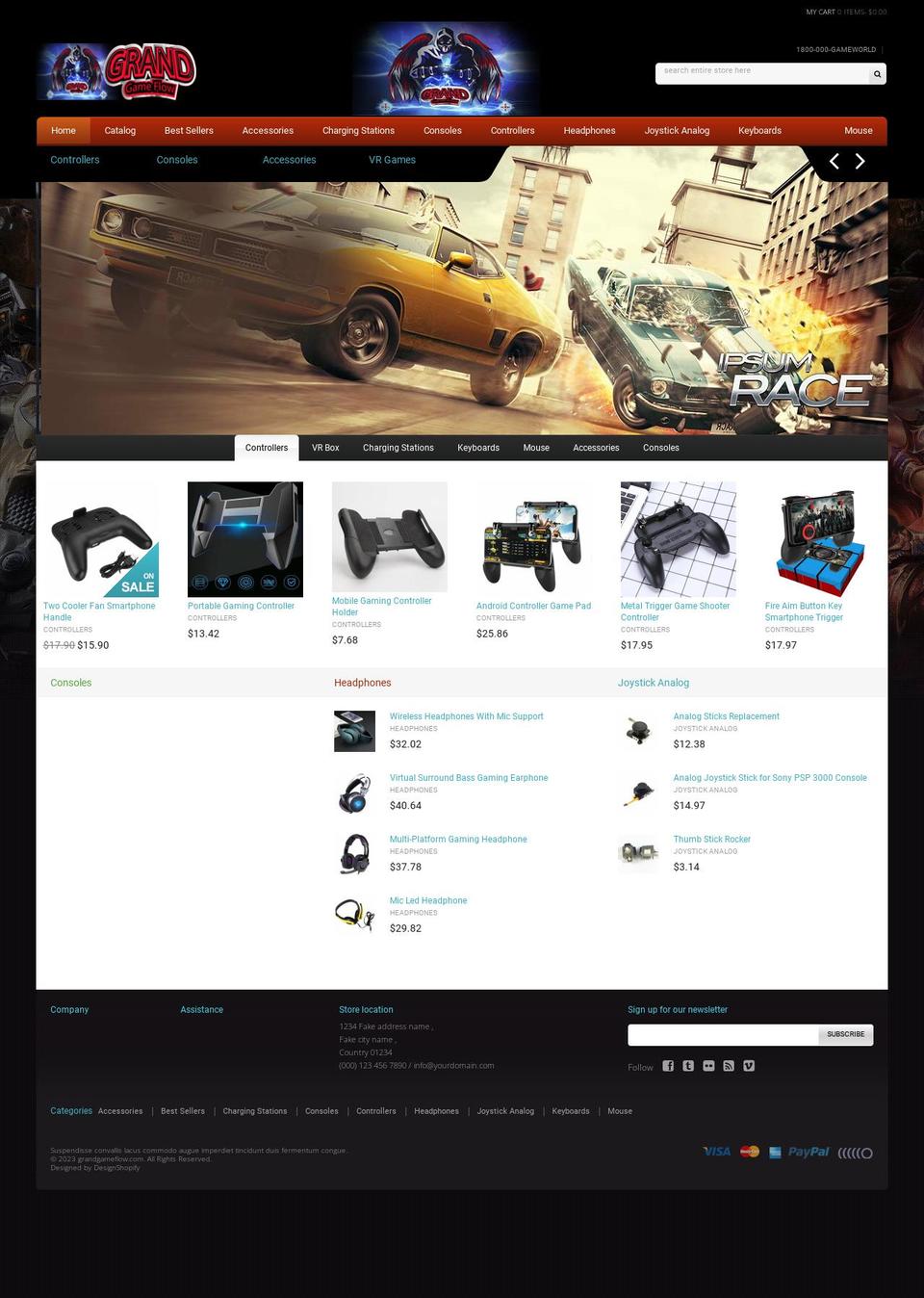 grandgameflow.com shopify website screenshot