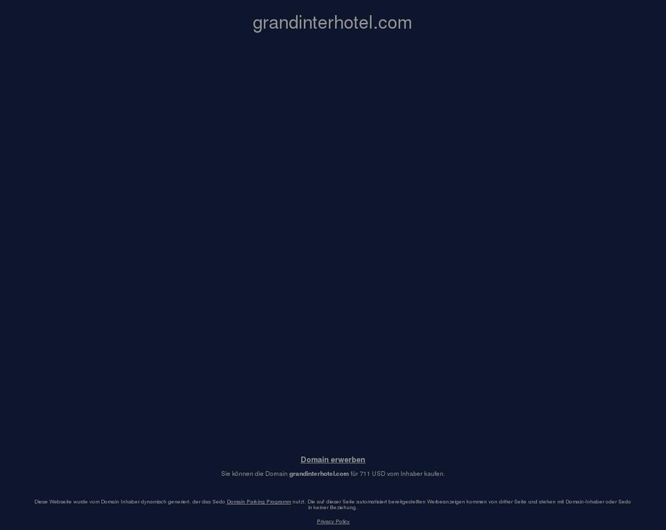 grandinterhotel.com shopify website screenshot