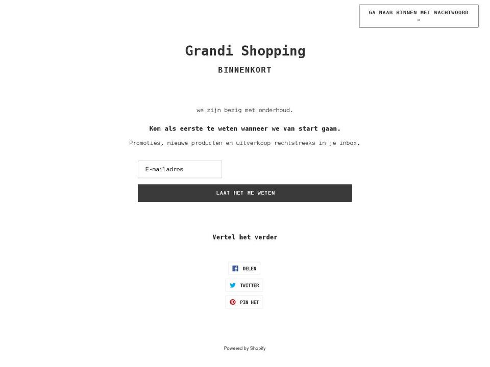 grandishopping.com shopify website screenshot