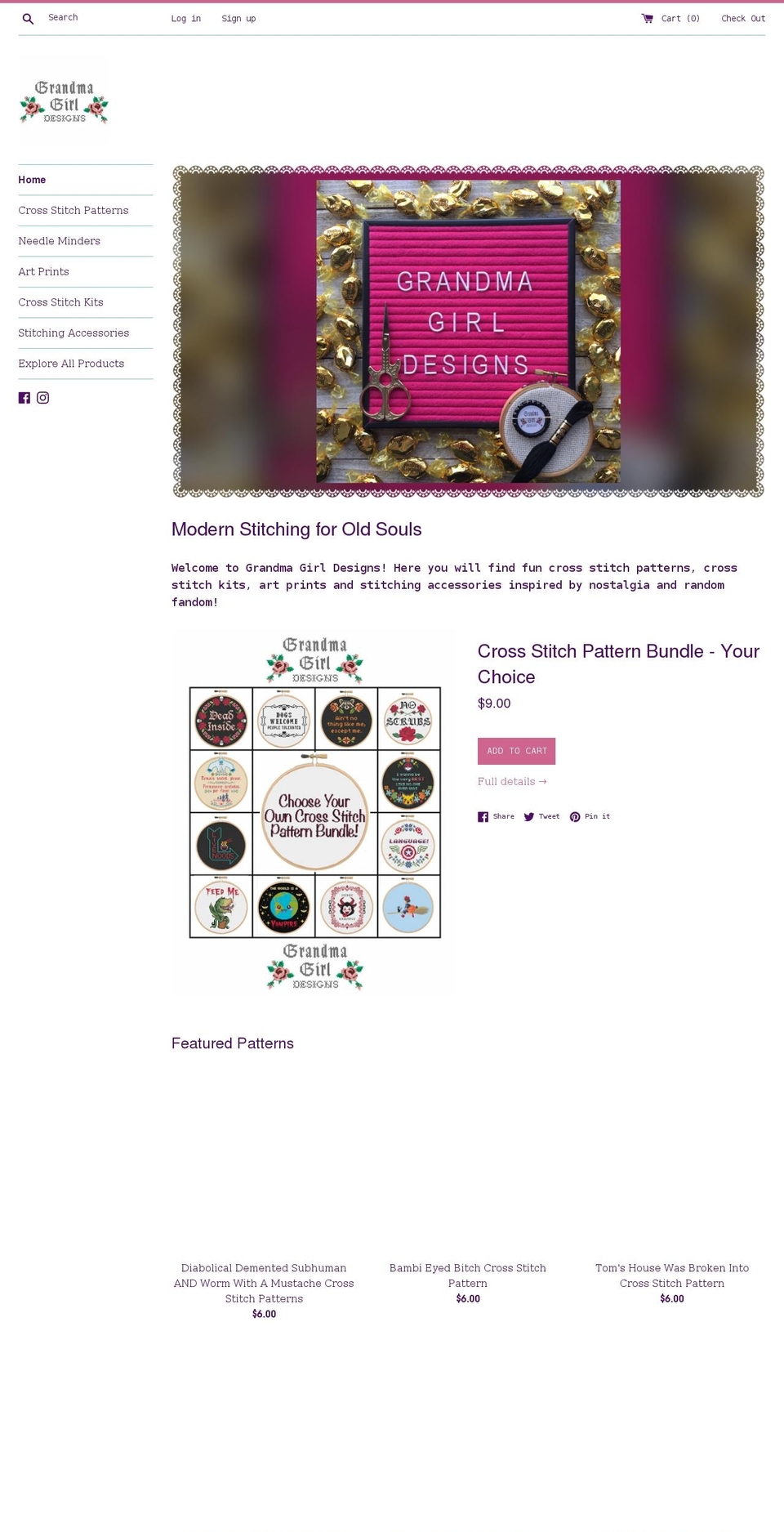 grandmagirldesigns.com shopify website screenshot