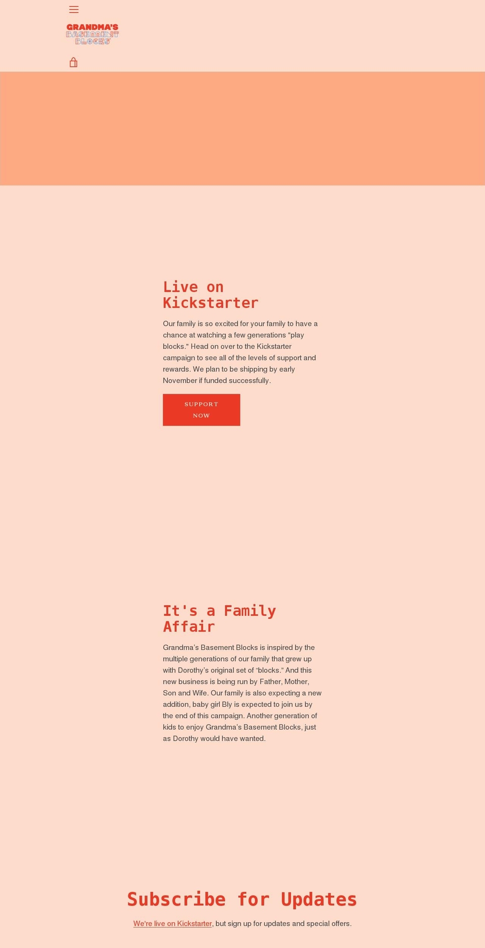 grandmasbasementblocks.com shopify website screenshot