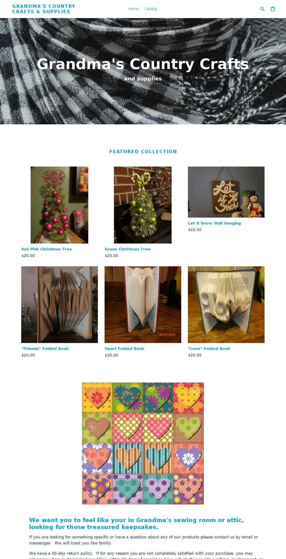 grandmascountrycrafts.com — Shopify storefront screenshot