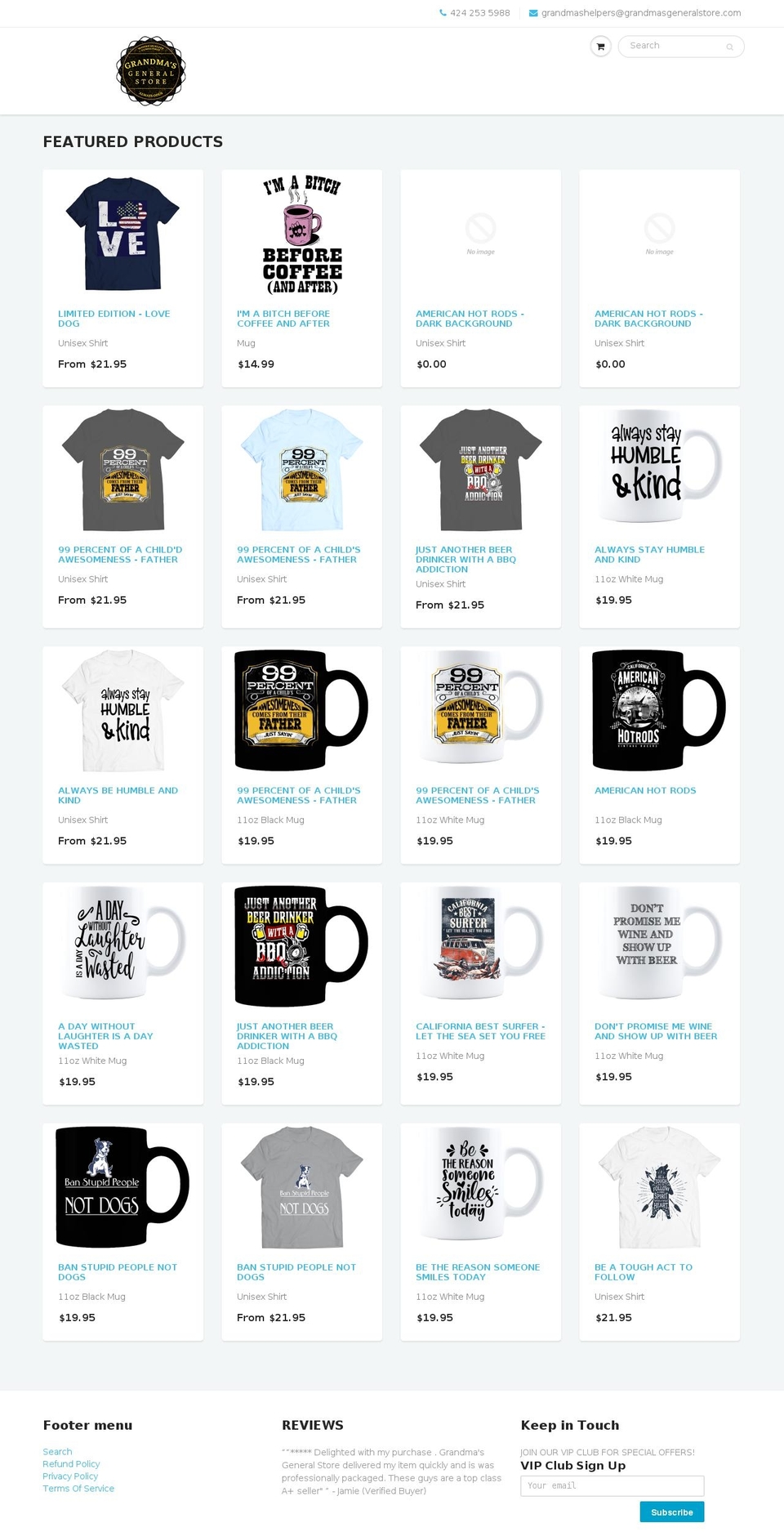 grandmasgeneralstore.com — Shopify storefront screenshot