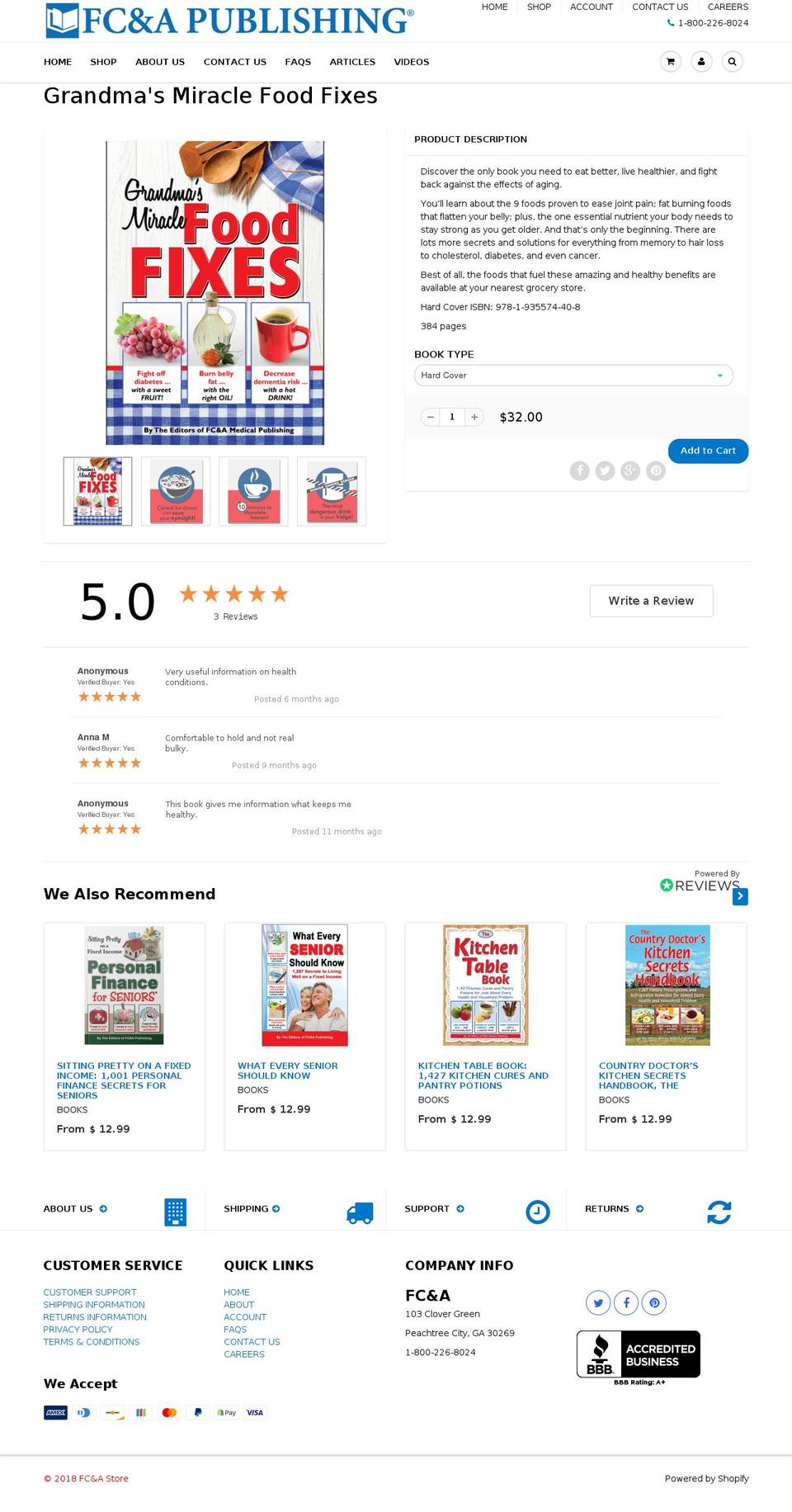 grandmasmiraclefoodfixes.com — Shopify storefront screenshot