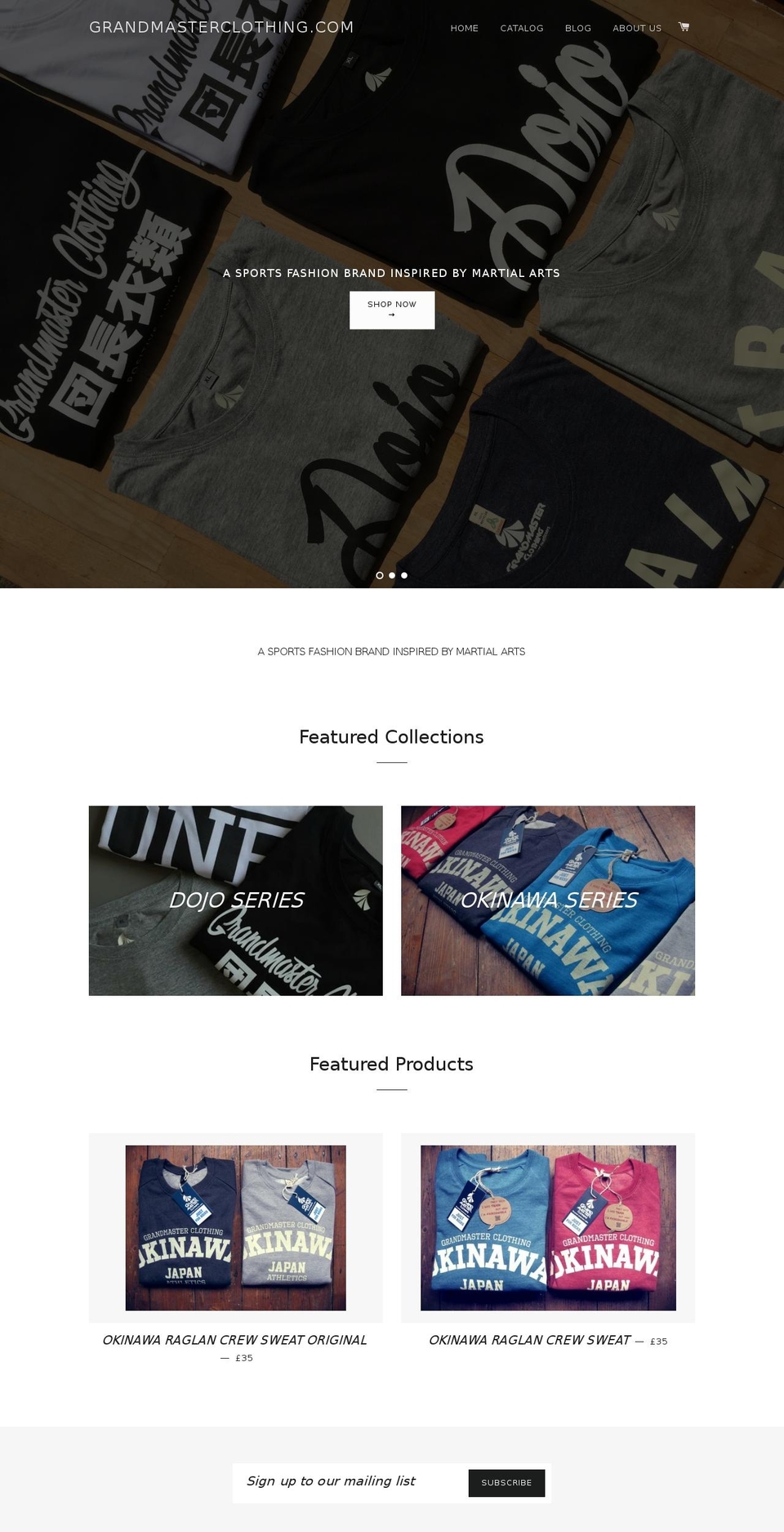 grandmasterclothing.com shopify website screenshot