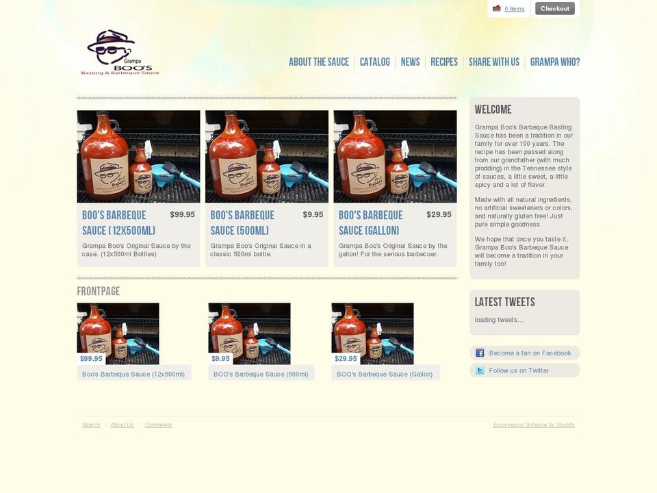 good-morning Shopify theme site example grandpaboosbbq.com
