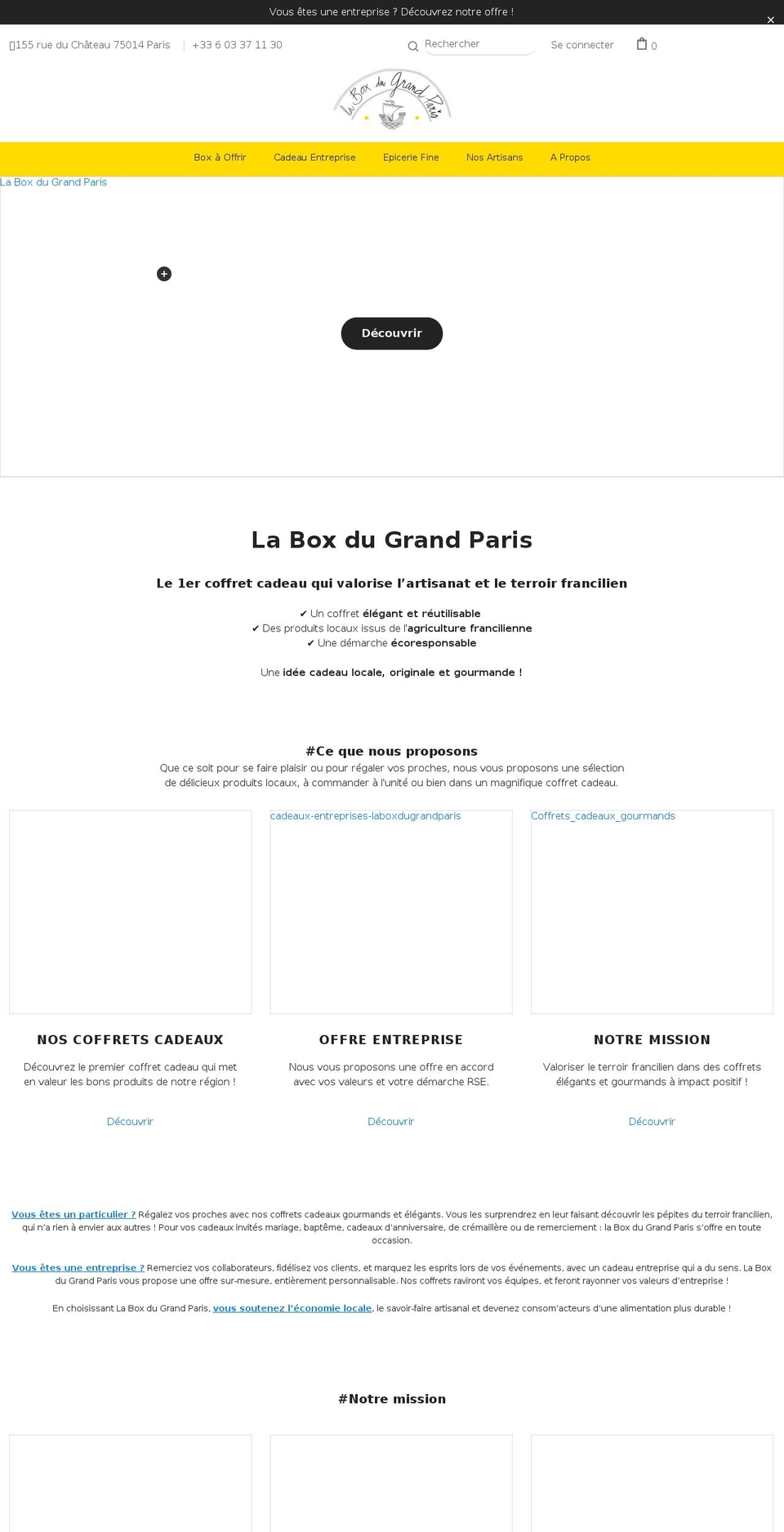 grandparisbox.com shopify website screenshot