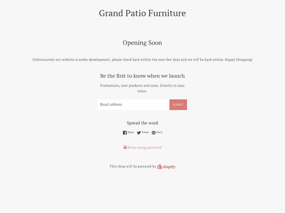 grandpatiofurniture.com — Shopify storefront screenshot