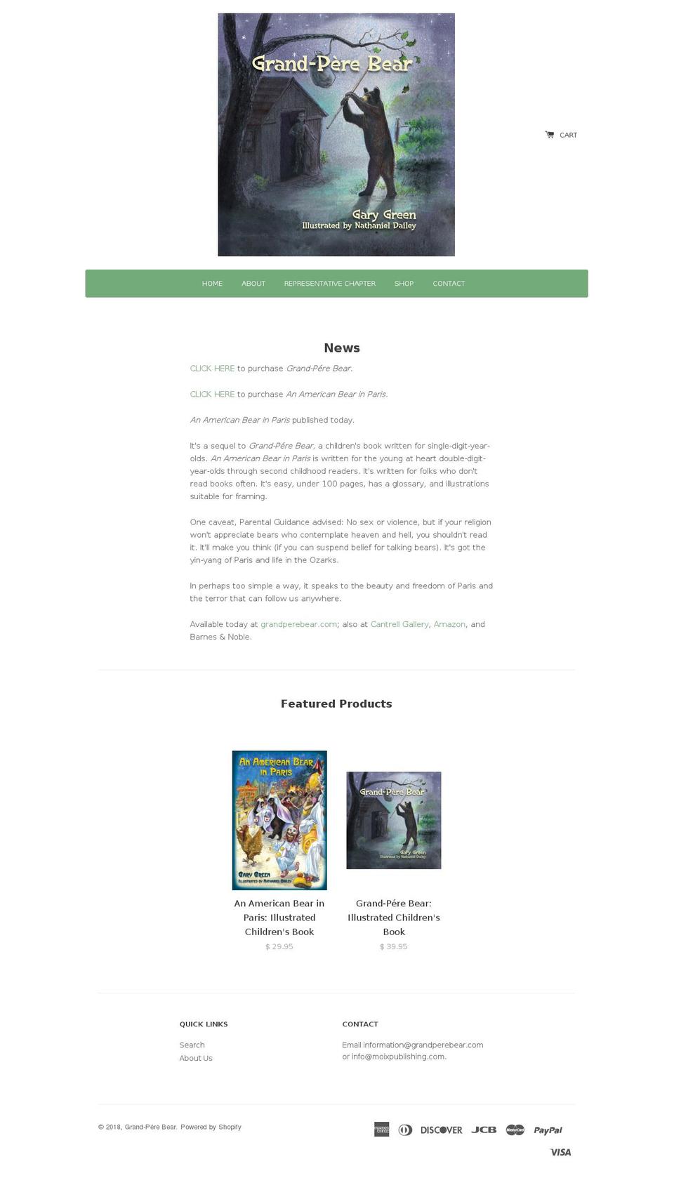 grandperebear.com — Shopify storefront screenshot