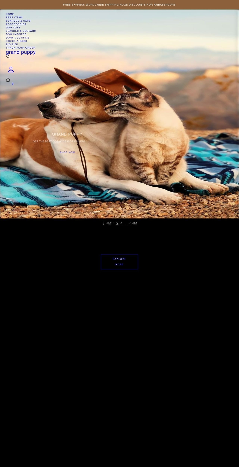 grandpuppyshop.com shopify website screenshot