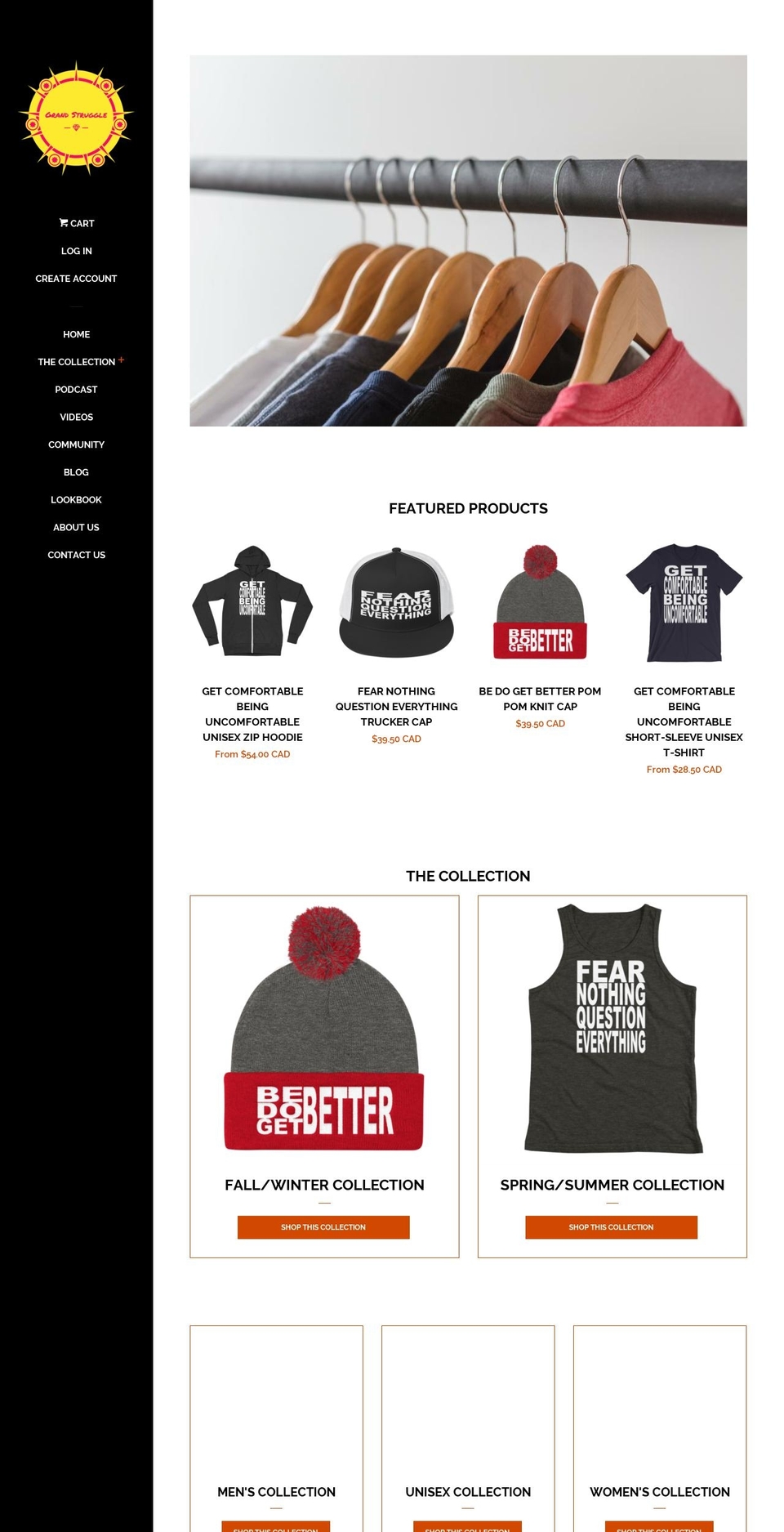 grandstruggle.com — Shopify storefront screenshot