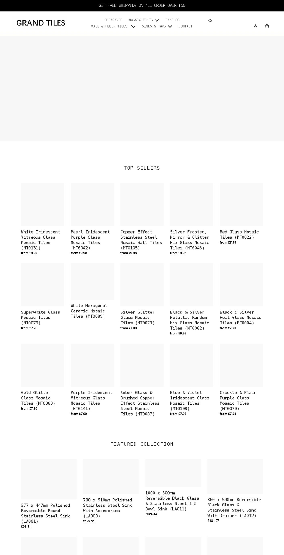 grandtiles.co.uk shopify website screenshot