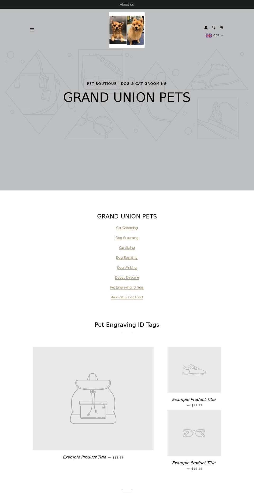 grandunionpets.com — Shopify storefront screenshot