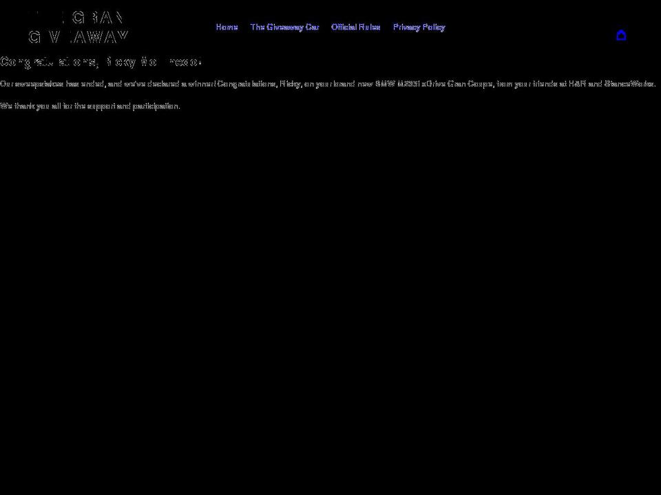 grangiveaway.com shopify website screenshot