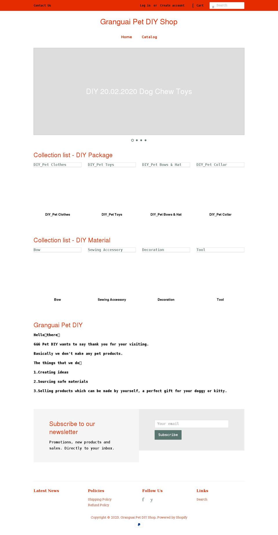 granguaipetdiy.com shopify website screenshot