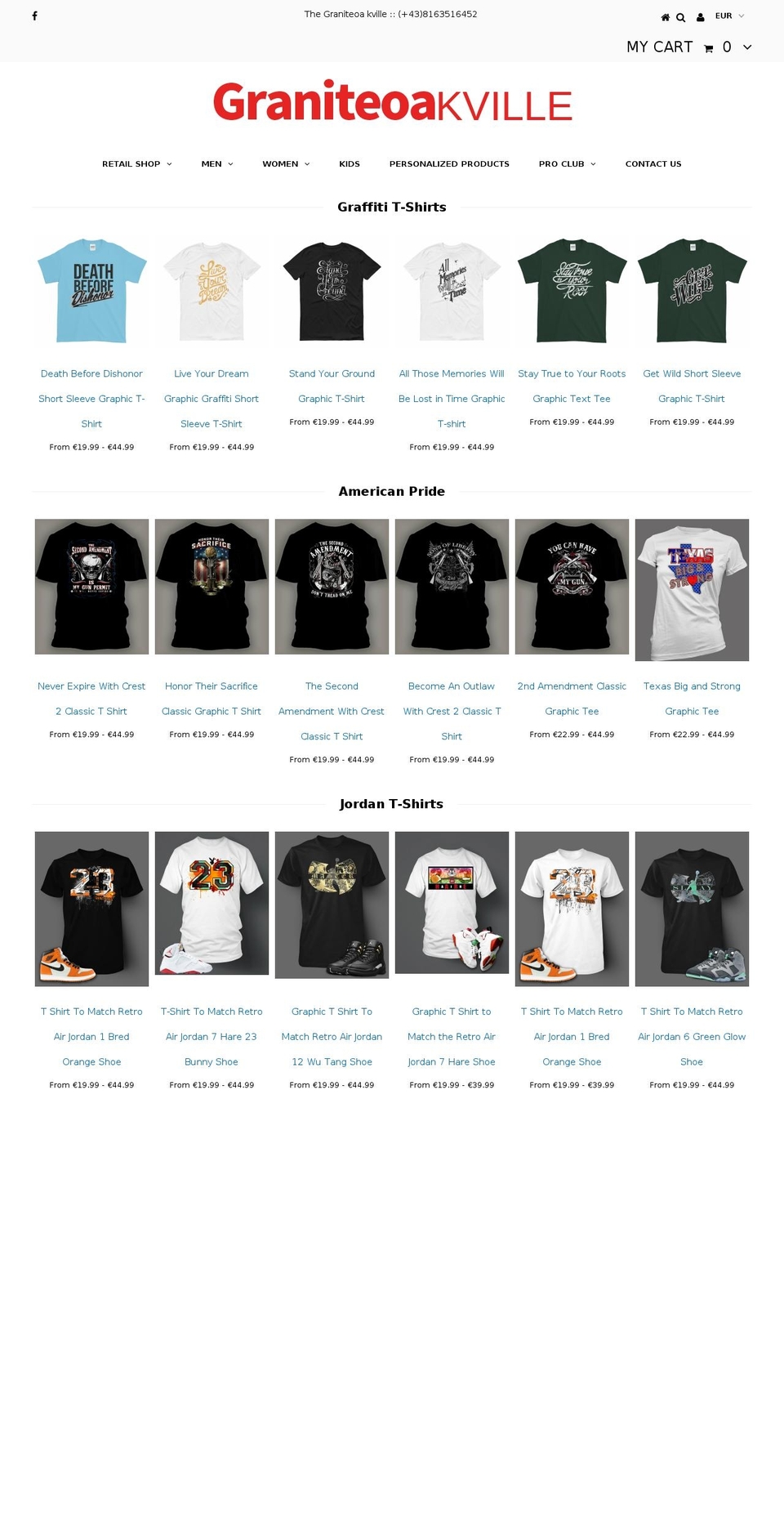 graniteoakville.com shopify website screenshot