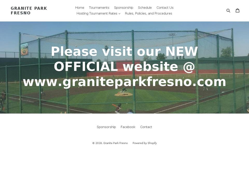 graniteparksc.com — Shopify storefront screenshot