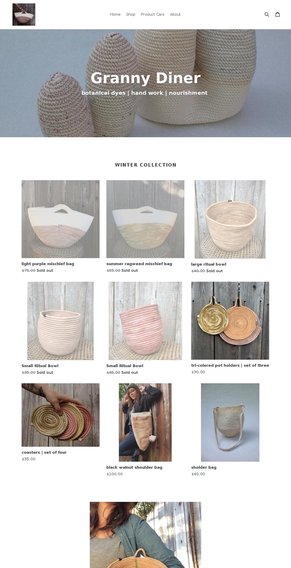 grannydiner.com shopify website screenshot