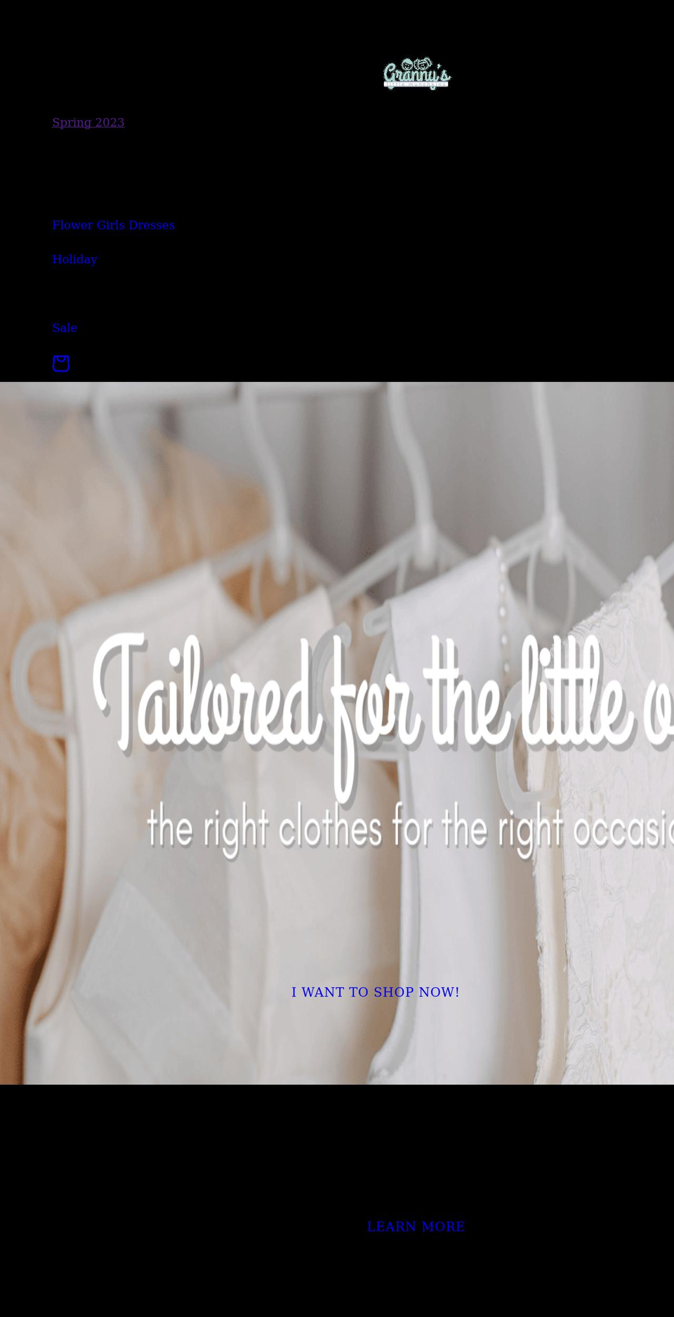 grannyslittlemunchkins.com shopify website screenshot