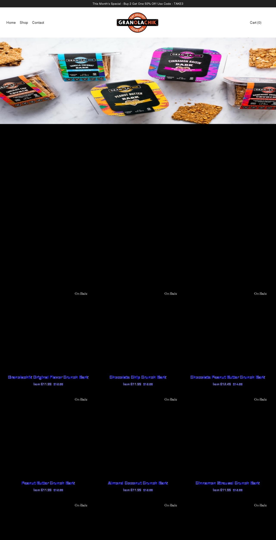 granolachik.com shopify website screenshot