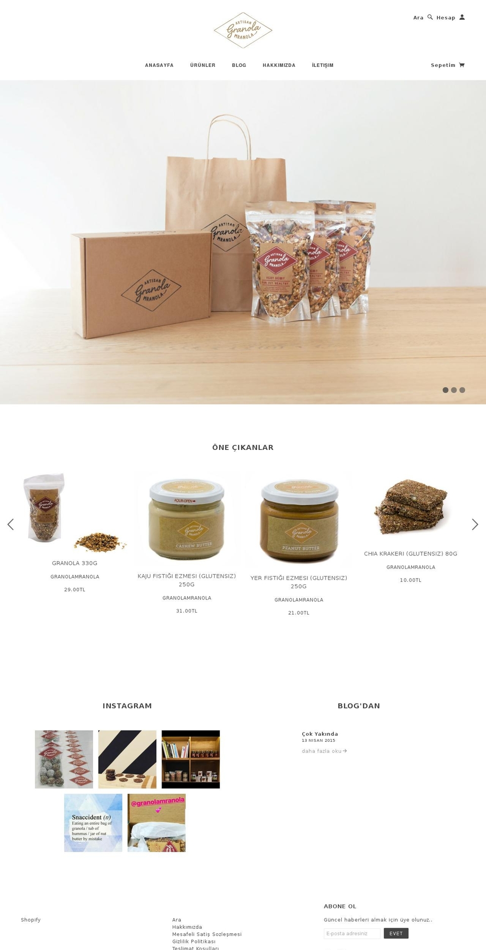 granolamranola.com shopify website screenshot